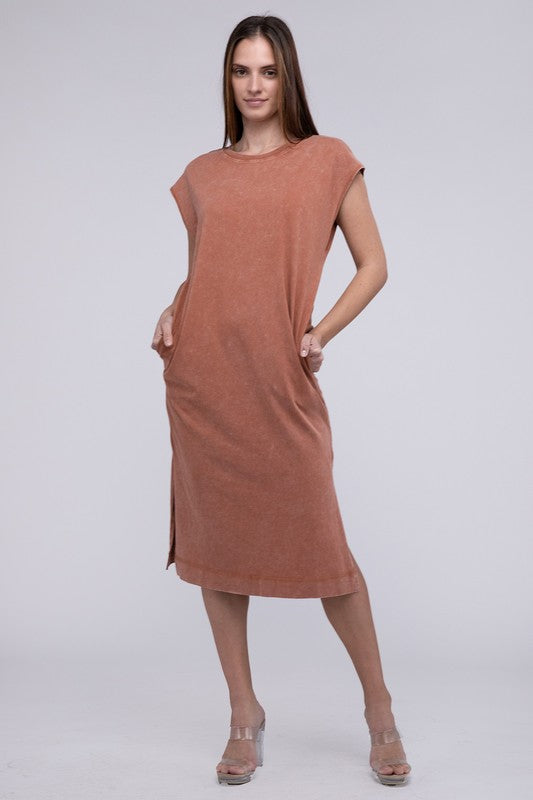 Casual Comfy Sleeveless Midi Dress - Next Pick Collection