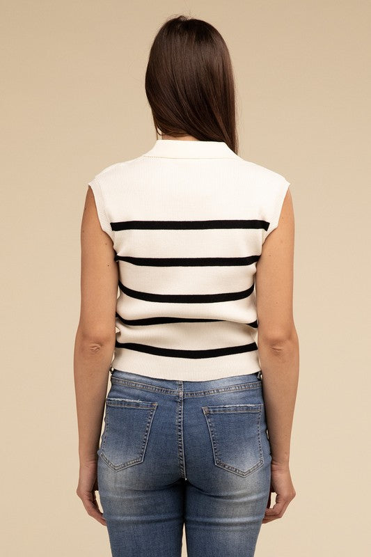 Striped Polo Vest - Next Pick Collection