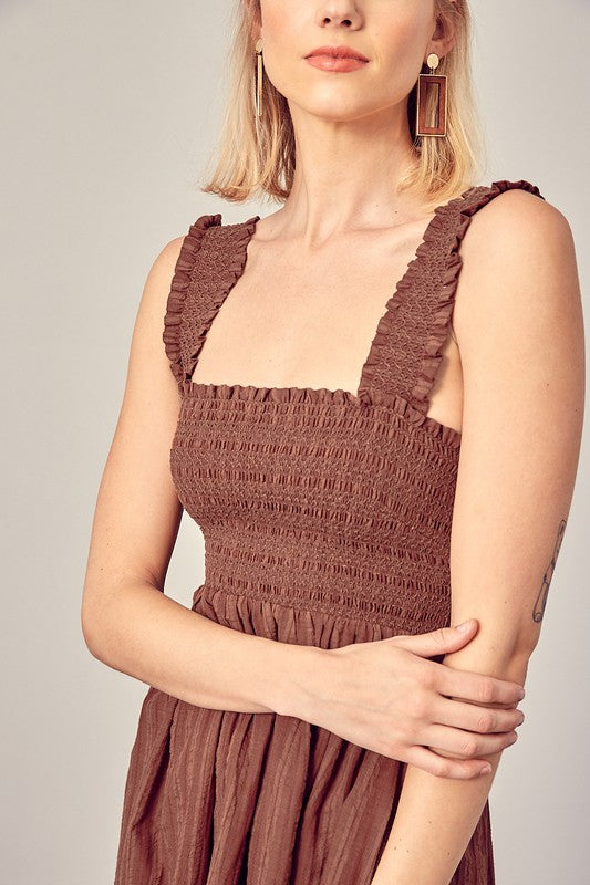 Smocked Ruffle Detail Dress - Next Pick Collection