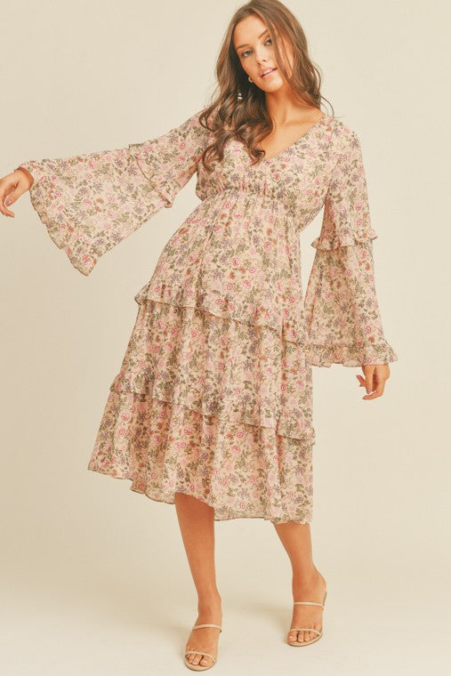 Floral Print Midi Dress - Next Pick Collection