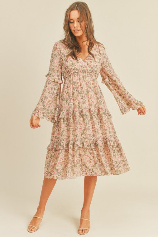 Floral Print Midi Dress - Next Pick Collection