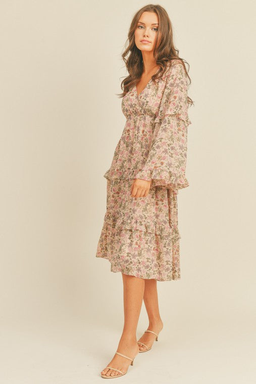 Floral Print Midi Dress - Next Pick Collection