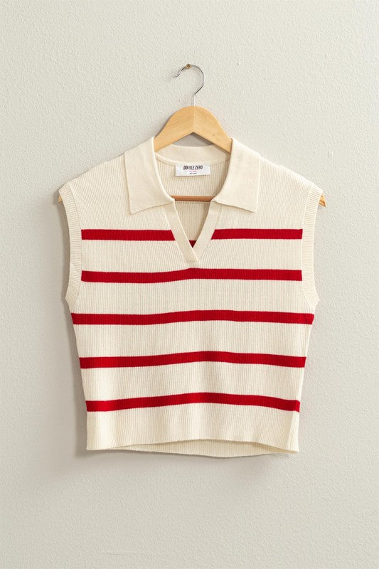 Striped Polo Vest - Next Pick Collection