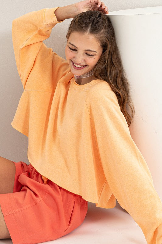 Laid Back Crop Sweatshirt - Next Pick Collection