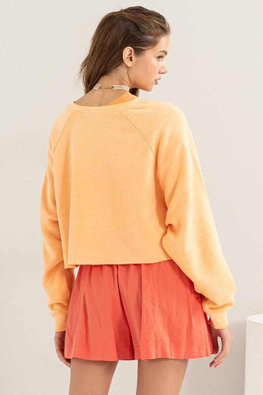 Laid Back Crop Sweatshirt - Next Pick Collection