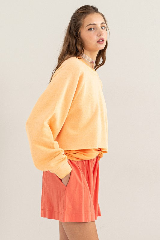 Laid Back Crop Sweatshirt - Next Pick Collection