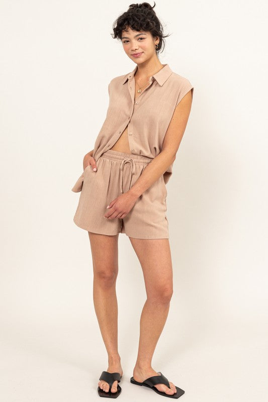 Linen Shirt and Shorts Set - Next Pick Collection