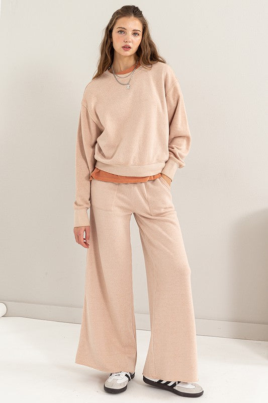 High Rise Wide Leg Drawstring Pants - Next Pick Collection