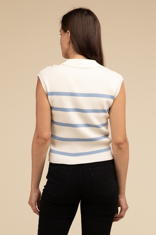 Striped Polo Vest - Next Pick Collection