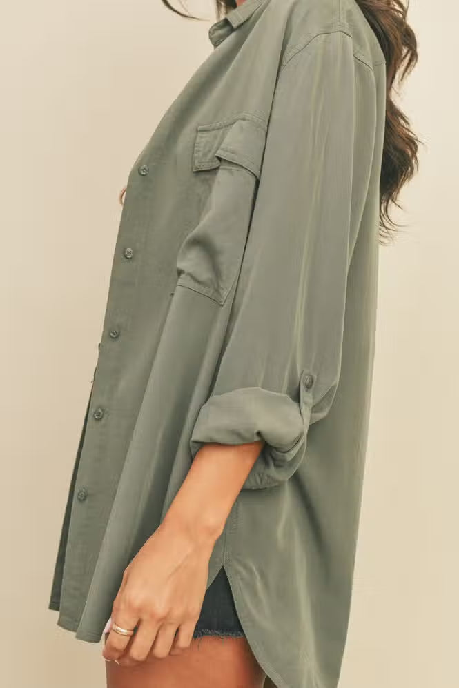 TENCEL OVERSIZED SHIRT - Next Pick Collection