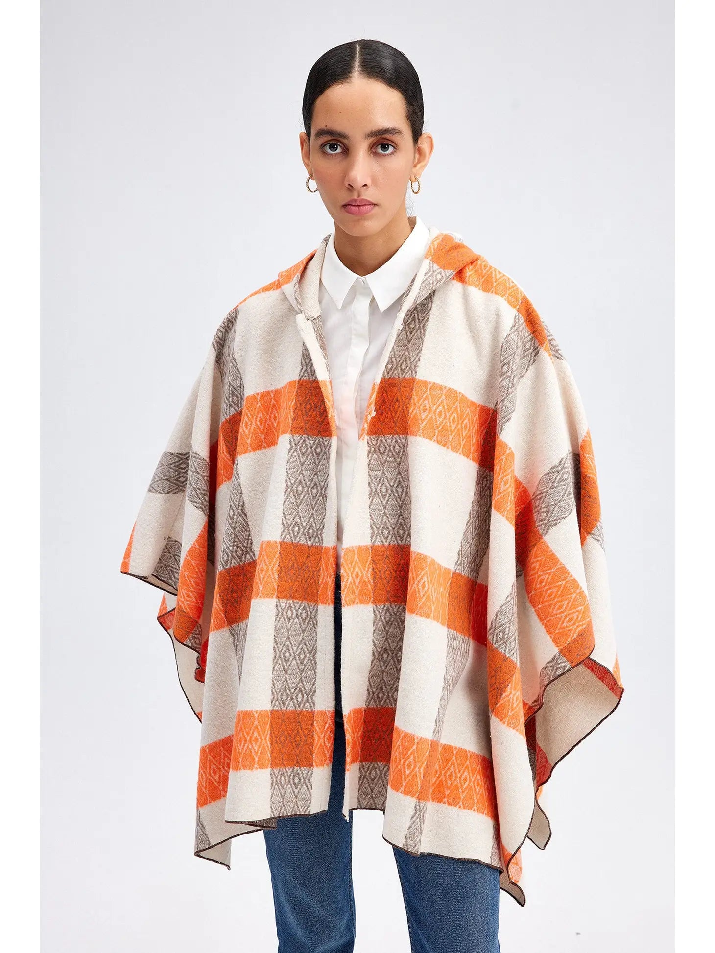 PLAID PONCHO - Next Pick Collection